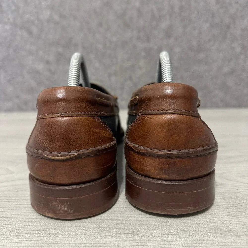 Cole‎ Haan Country Mens Sz 11 Leather Kiltie Tassel Loafers Black Brown Brazil